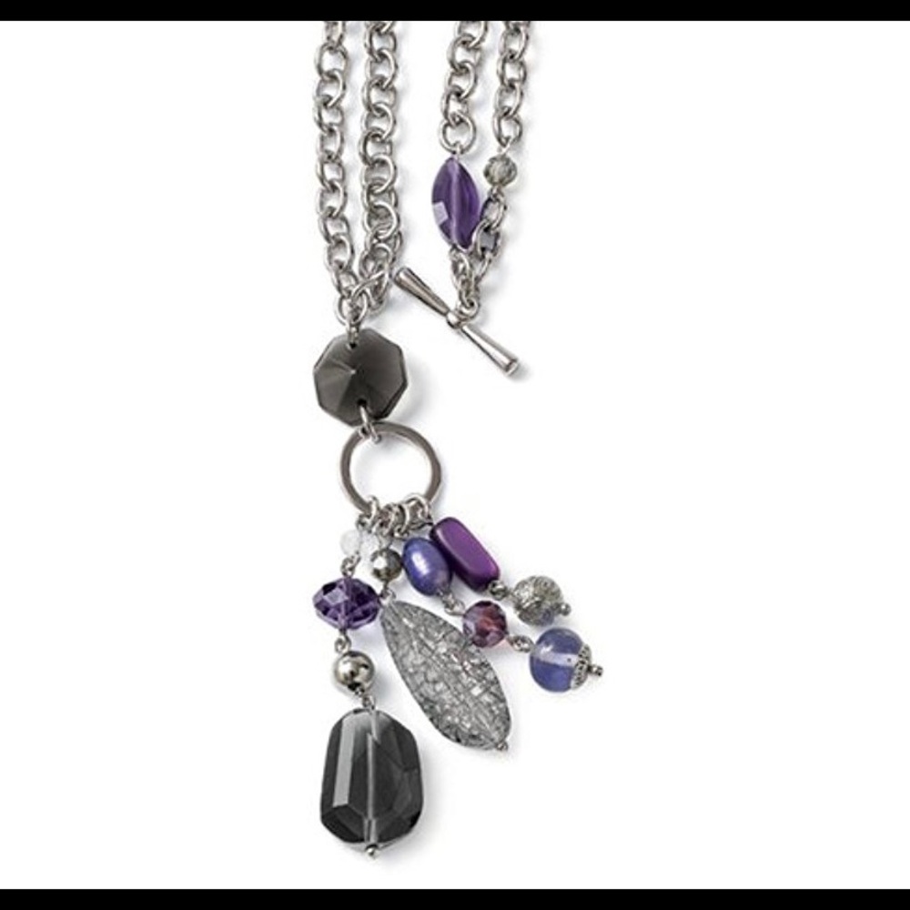 Lia Sophia adjustable long and short necklace